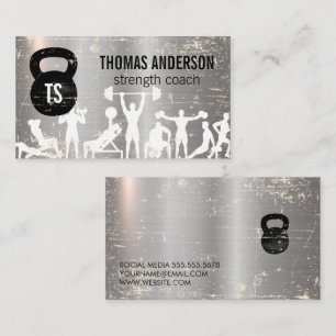 Tarjeta De Visita Salida de trabajo   Kettle Bell   METALIZADO