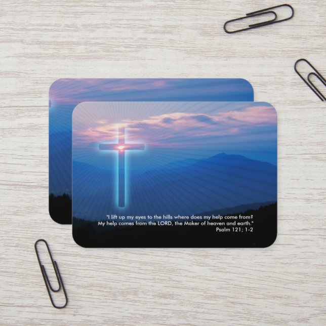 Tarjeta De Visita Salmo 121; 1-2 - Cristiano (Anverso/Reverso In Situ)