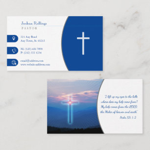 Tarjeta De Visita Salmo 121; 1-2   Inspirador cristiano