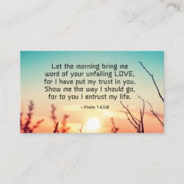 Tarjeta De Visita Salmo 143:8 Palabra de tu amor inquebrantable aman