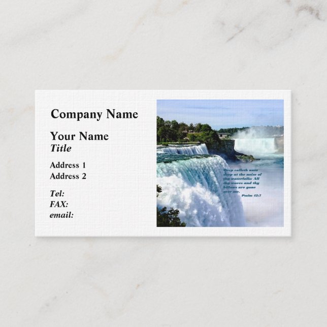 Tarjeta De Visita Salmo 42:7 (Anverso)