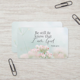 Tarjeta De Visita Salmo 46:10 Estar quieto y saber que soy Dios Bibl