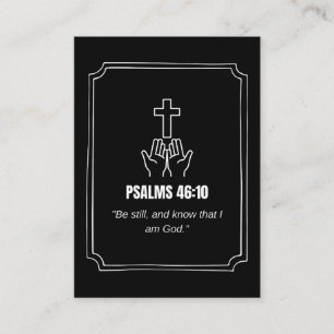 Tarjeta De Visita Salmo 46:10 KJV Versículo Bíblico Escritura Minima