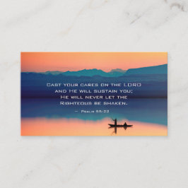 Tarjeta De Visita Salmo 55:22 Cuida tus preocupaciones por el SEÑOR