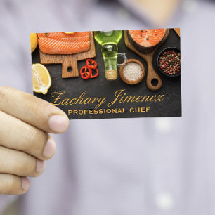 Tarjeta De Visita Salmón   Especias