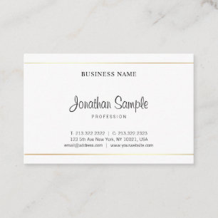 Tarjeta De Visita Salon Calligraphy Script Modern Elegant Plain Luxe
