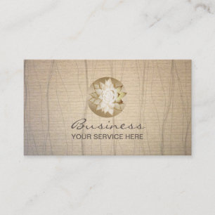 Tarjeta De Visita Salón curativo de papel elegante de la flor de