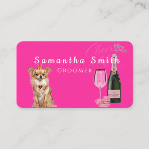 Tarjeta De Visita Salón de Arte Chic Glam Groomer