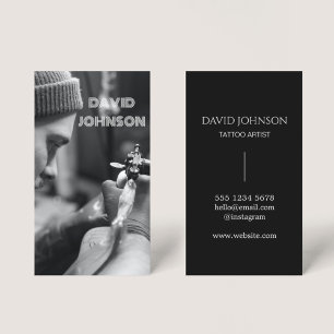 Tarjeta De Visita Salón de artistas modernos de tatuajes fotográfico