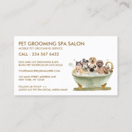 Tarjeta De Visita Salón de Aseo Spa