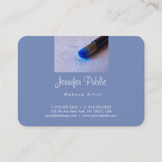 Tarjeta De Visita Salón de belleza Artista de maquillaje Elegante Pr (Anverso)
