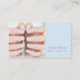 Tarjeta De Visita salón de belleza artista de uñas de manicura