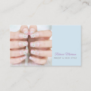 Tarjeta De Visita salón de belleza artista de uñas de manicura