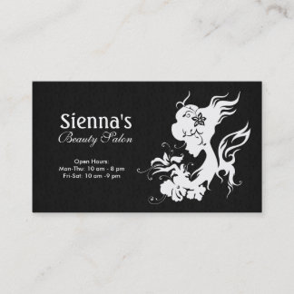 Tarjeta De Visita Salón de belleza (blanco)