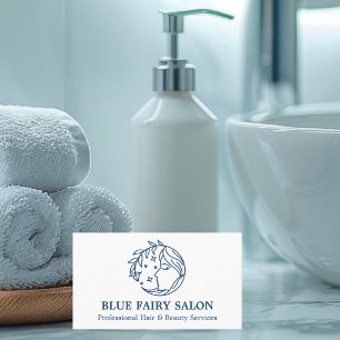 Tarjeta De Visita Salón de Belleza Celestial Spa Azul