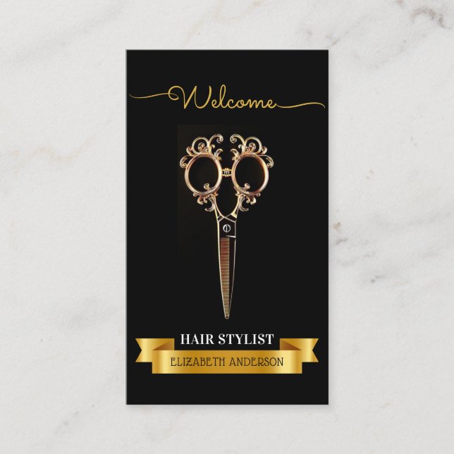 Tarjeta De Visita Salón de belleza con estilo de pelo profesional (Anverso)