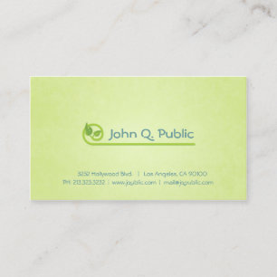 Tarjeta De Visita Salón de belleza con hojas verdes naturales
