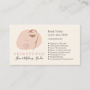 Tarjeta De Visita Salón de Belleza Cuidado de la Piel Maquillaje Pes