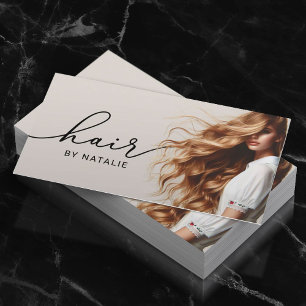 Tarjeta De Visita Salón de belleza Curly Hairstyle Chica Hair Stylis