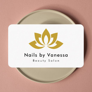 Tarjeta De Visita Salón de belleza de artistas de uñas Elegante tarj