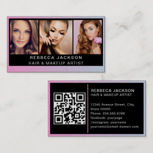 Tarjeta De Visita Salón de belleza de fotos personalizables 3 Estili