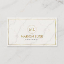 Salón de Belleza de Lujo de Mármol Blanco y Oro Mo