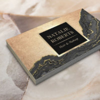 Salón de belleza de lujo negro y dorado