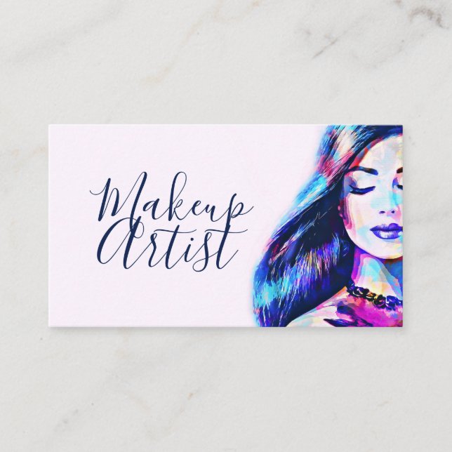 Tarjeta De Visita Salón de belleza de maquillaje (Anverso)