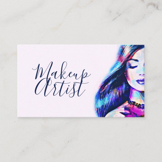 Tarjeta De Visita Salón de belleza de maquillaje (Anverso)