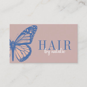 Tarjeta De Visita Salón De Belleza De Mariposa Estilista De Pelo Ros