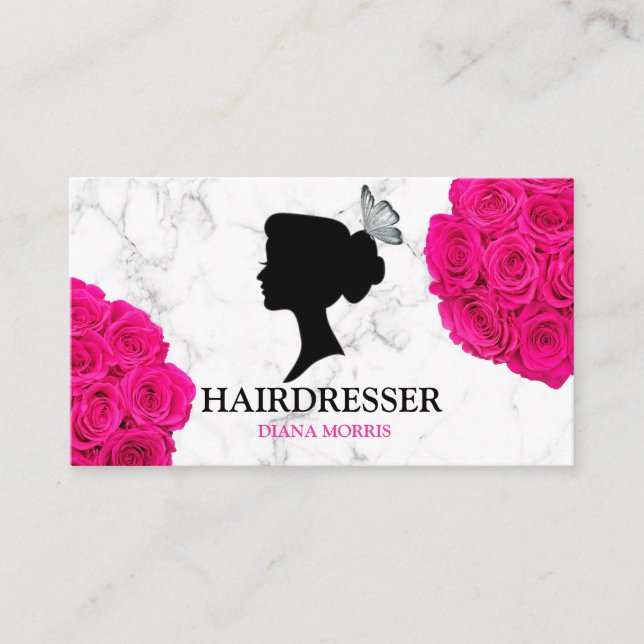 Tarjeta De Visita Salón de belleza de peluquería (Anverso)