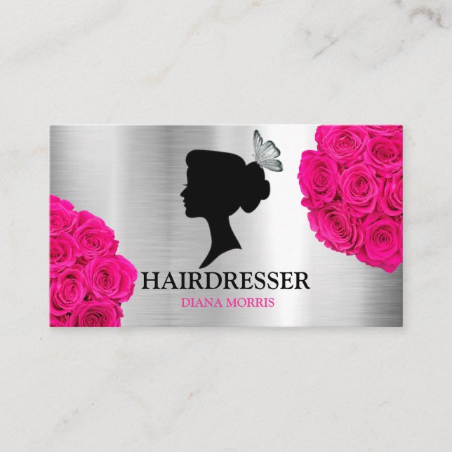 Tarjeta De Visita Salón de belleza de peluquería (Anverso)