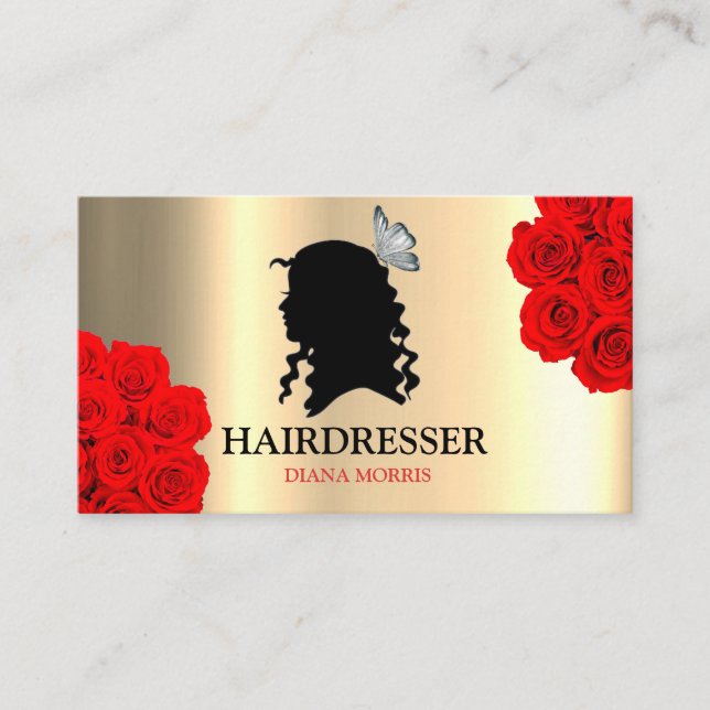 Tarjeta De Visita Salón de belleza de peluquería (Anverso)