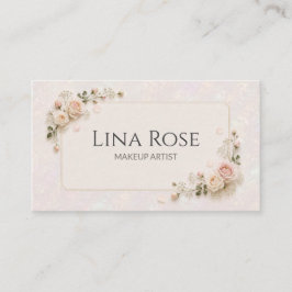 Tarjeta De Visita Salón de Belleza de Perla Botánica de Lujo