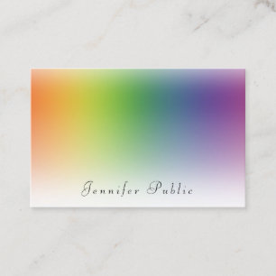 Tarjeta De Visita Salón De Belleza De Plantilla Moderna Y Colorida 