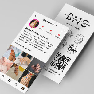 Tarjeta De Visita Salón de belleza de técnico de uñas Lealtad en Ins