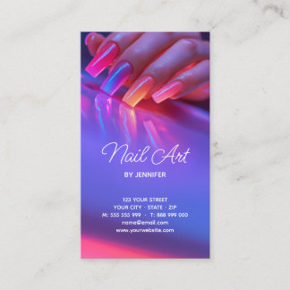 Tarjeta De Visita Salón de Belleza de Uñas de Arte