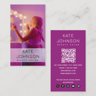 Tarjeta De Visita Salón de Belleza de Uñas Modernas Fotografía de Ar