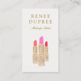 Tarjeta De Visita Salón de belleza del artista de maquillaje de lápi