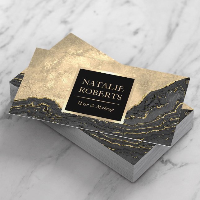 Tarjeta De Visita Salón de belleza del cabello del artista de maquil (Subido por el creador)