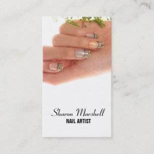 Tarjeta De Visita Salón de belleza del manicuro del artista del