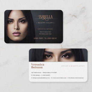 Tarjeta De Visita Salón de belleza   Elegante