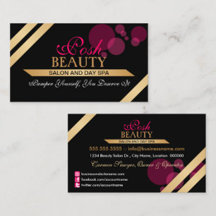 Tarjeta De Visita Salón de belleza elegante