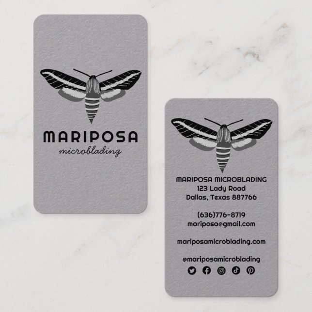 Tarjeta De Visita Salón de belleza estético místico místico mágico M (Anverso / Reverso)