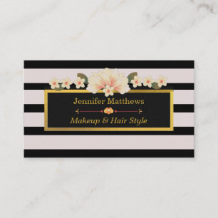 Tarjeta De Visita Salón de belleza estilista de maquillaje y cabello