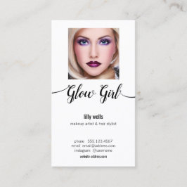 Tarjeta De Visita Salón de belleza Imagen Fotografía Caligrafía Tipo