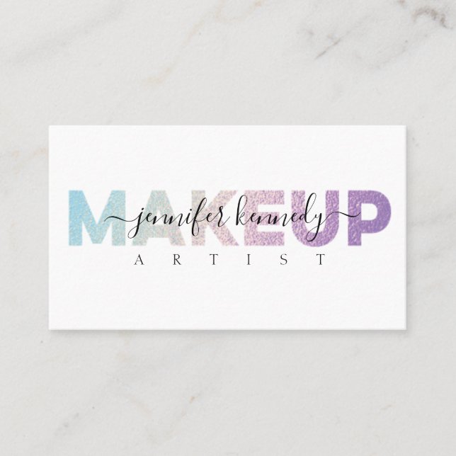 Tarjeta De Visita Salón de belleza irlandés del artista de maquillaj (Anverso)