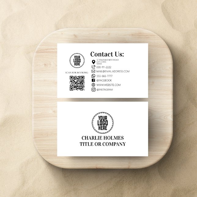 Tarjeta De Visita Salón de belleza Lash Hair Makeup Código QR Minima (Subido por el creador)