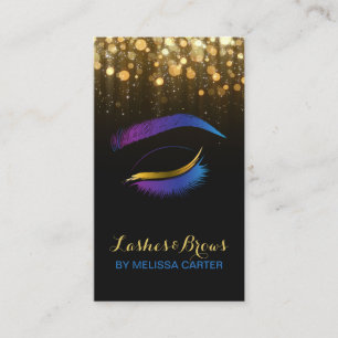 Tarjeta De Visita Salón De Belleza Maquillaje Artista Brows Extensio