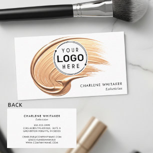Tarjeta De Visita Salón De Belleza Maquillaje Su Logo Maquillaje Líq